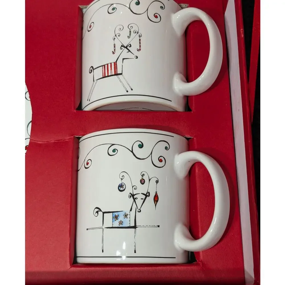 SAKURA by ONEIDA Holiday Patchwork 16 Piece Set 4 Mugs Plates Silverware NEW